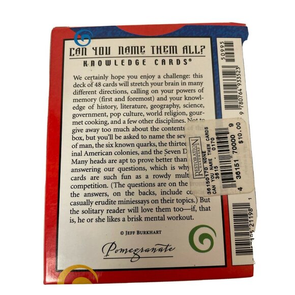 Can You Name Them All? Quiz Deck - Jeff Burkhart Knowledge Cards - Picture 2 of 2